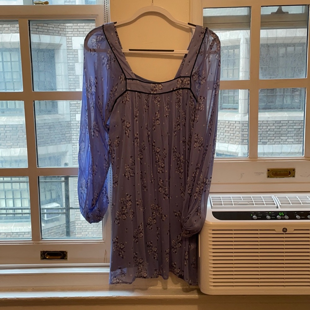 ASOS blue floral flowy short dress